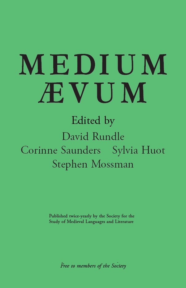 Medium Ævum journal cover